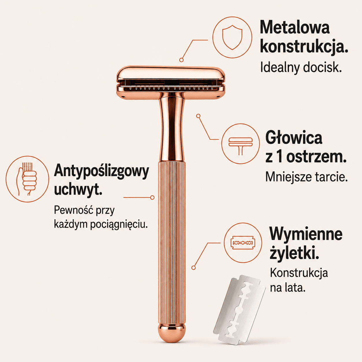 Veloura - Golenie Wreszcie Jest Przyjemne  - maszynka + 10 żyletek
