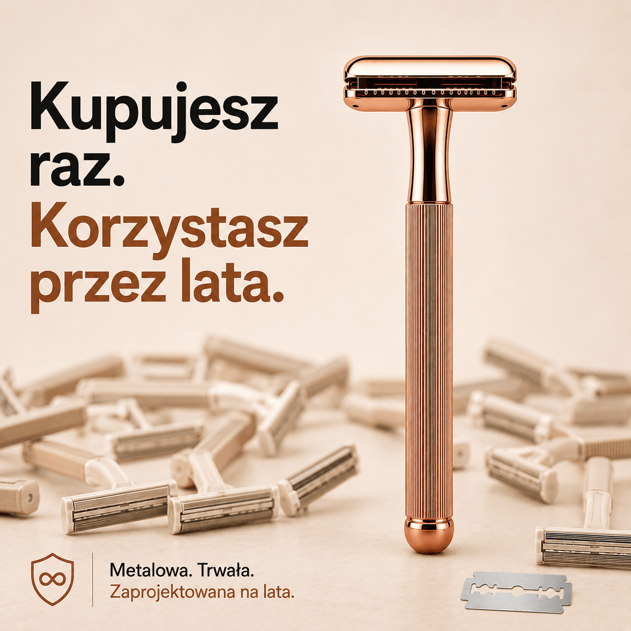 Veloura - Golenie Wreszcie Jest Przyjemne  - maszynka + 10 żyletek